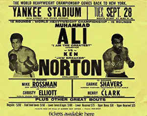 Muhammad Ali vs. Ken Norton Boxing Match Poster