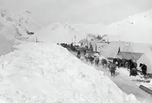 Mountain Pass Prints: Mules and Tents at White Pass Summit