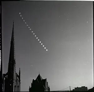 Eclipse Prints: Multiple Exposure Of Solar Eclipse