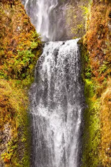 Multnomah Falls in Autumn, Columbia River Gorge, Oregon, USA