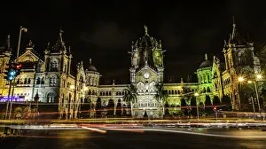 Mumbai CST at night, Mumbai, India