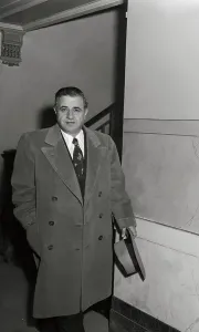 Hackensack Prints: Murder Incorporated Boss Albert Anastasia Walking with His Hat in Hand