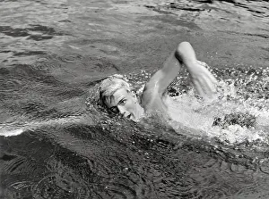 Swimmer Prints: Murray Rose Swimming in Pool