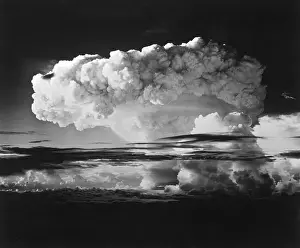 Marshall Islands Prints: Mushroom Cloud from Nuclear Testing in the Marshall Islands