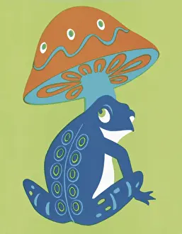Frog Prints: Mushroom and Frog