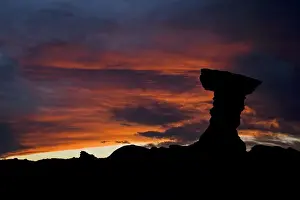 Austral Prints: Mushroom rock El Hongo at sundown