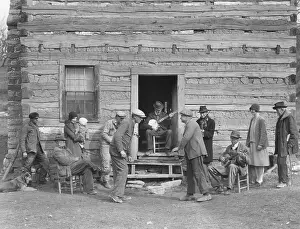 Banjo Prints: Music And Dancing In Front Of Farmhouse