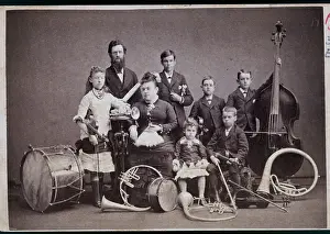 Musical Family with Instruments