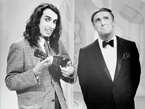 Musician Tiny Tim Alongside Comedian Dick Martin