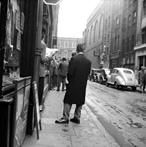 Musicians Looking For Work outside the offices of the London Orchestral Association in Piccadilly