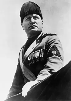 Italian Prints: Mussolini in Dress Uniform