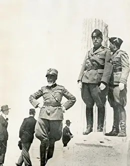 Tripoli Prints: Mussolini Reviewing Troops