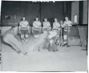 Muzz Patrick Spraying Ice Into a Goalie's Face