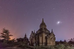 Beautiful Myanmar (formerly Burma) Prints: Myamar Landscape view of ancient pagoda field at bagan famouse place in Mandalay region