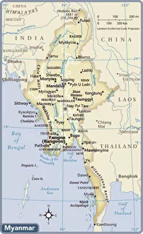 Beautiful Myanmar (formerly Burma) Gallery: Myanmar country map