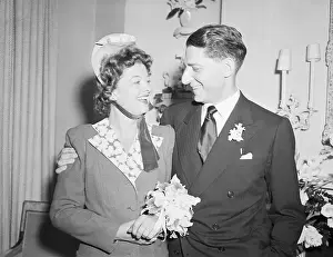 Newlyweds Prints: Myrna Loy with New Husband John D. Hertz, Jr