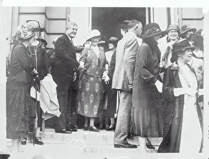 Myron Herrick Greeting Guests