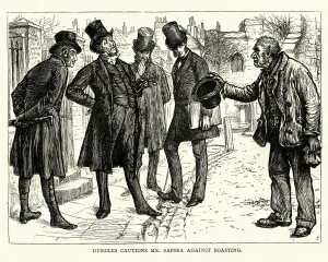 Crime Fiction Prints: Mystery of Edwin Drood, Durdles Cautions Mr Sapsea Against Boasting