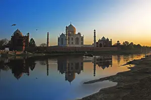 Yamuna River Prints: Mystic sunset