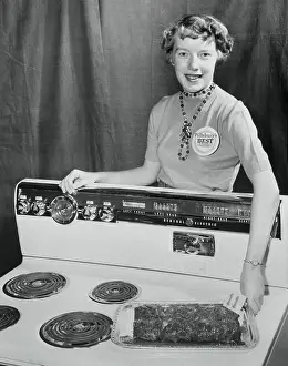 Nancy Harden with Her Prize Winning Red Apple Swirls