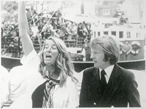 Naomi James Waving with Her Husband