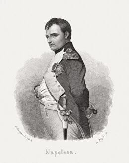 NapolA on Bonaparte (1769-1821), steel engraving, published in 1868