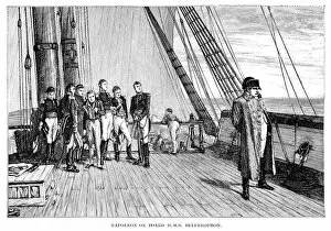 Images Dated 11th February 2019: Napoleon on board HMS Bellerophon engraving 1891
