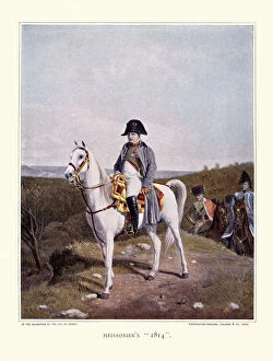 Images Dated 13th July 2015: Napoleon Bonaparte on Horseback 1814