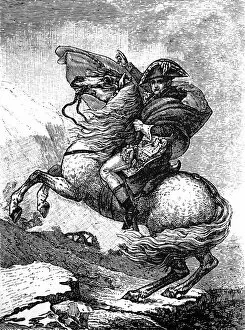 Images Dated 4th March 2016: Napoleon Bonaparte riding a horse