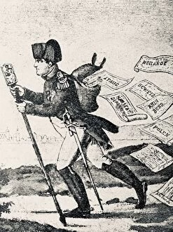 Images Dated 28th September 2018: Napoleon cartoon from the year 1813: Le Petit Courier du Rhin