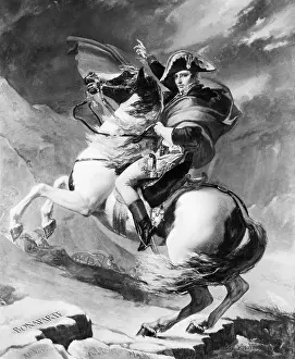 Cape Prints: Napoleon on Horseback at the St. Bernard Pass by Jacques-Louis David