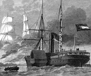 Images Dated 10th August 2011: Nashville destroying a federal merchantman