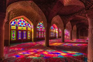 Images Dated 3rd May 2018: Nasir Al-Mulk Mosque (Pink Mosque), Shiraz, Iran