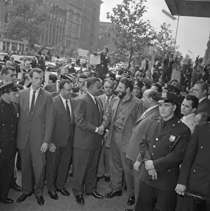 Nasser and Castro Shaking Hands
