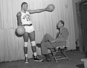 Basketball Uniform Prints: Nat Clifton Showing Coach Basketball Reach
