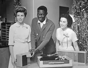 Nat King Cole with Two Nurses