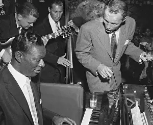 Nat King Cole Playing with Frank Sinatra