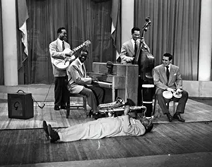 Floor Prints: Nat King Cole Witrh Band; One On Floor
