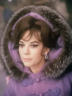 Prints of circa 1965: American actor Natalie Wood (1938 - 1981) wearing a coat with a fur trimmed hood. (Photo by Hulton Archive/Getty Images) Grace, Glamour & Timeless Elegance: Natalie Wood