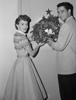 Natalie Wood Accepting Wreath Award from Dennis Cook