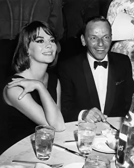 Dining Prints: Natalie Wood and Frank Sinatra Dining