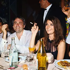 Natalie Wood and Friends Smoking at Dinner Table