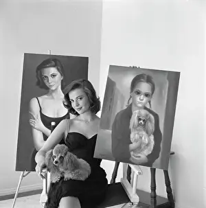 Natalie Wood with Portraits