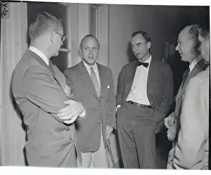 Nathan Feinsinger Talking to Reporters