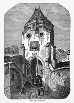 Brick Gallery: National Gate, Strasburg, Strasbourg, Germany, Circa 1887