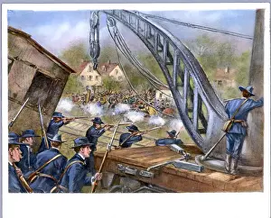 Strike Prints: National Guard Firing at Railway Strikers