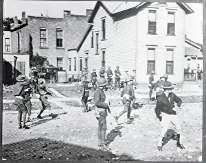 Disorder Prints: National Guard and Strikers Clashing