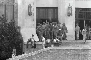 Escorting Prints: National Guardsmen Escort Black Students to School