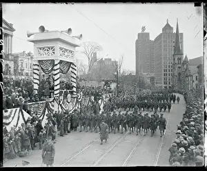 George H Prints: National Guardsmen Marching in a Parade