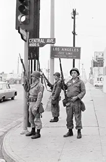 Street Sign Prints: National Guardsmen on Patrol